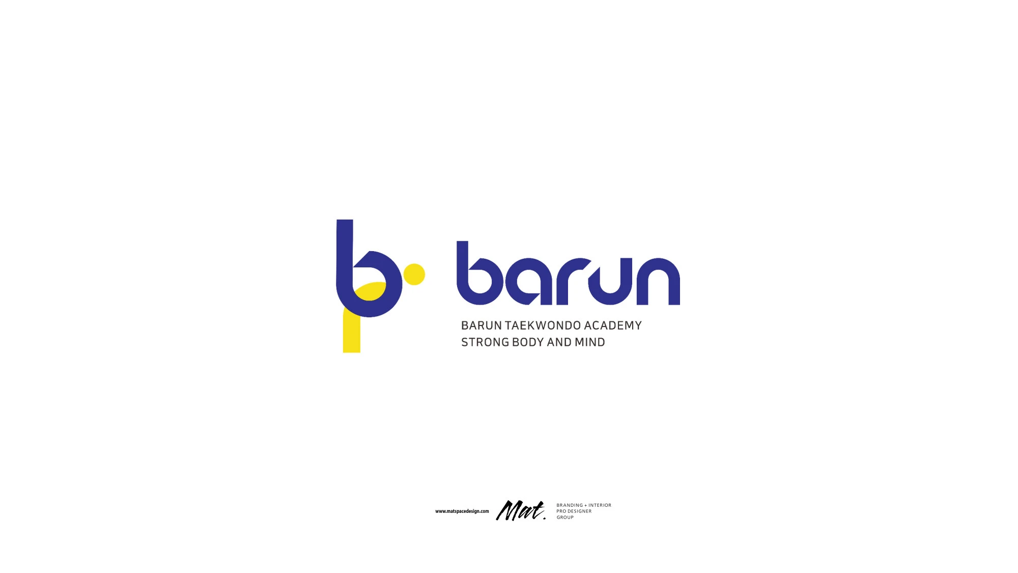 바른태권도장 영문 barun BI 디자인