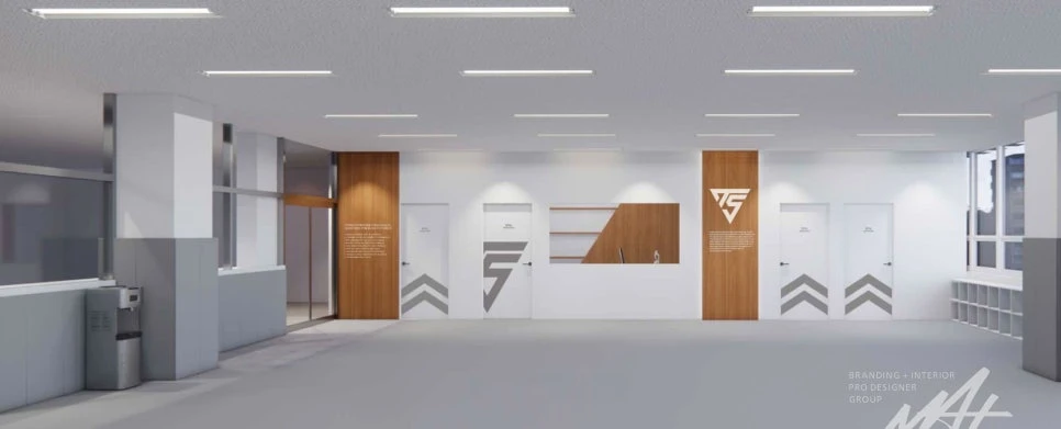 태성태권도 수련장 후면 3D 공간 디자인