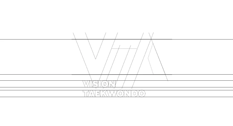 VTA 로고 형태를 정리한 BI 개발 선형 도안