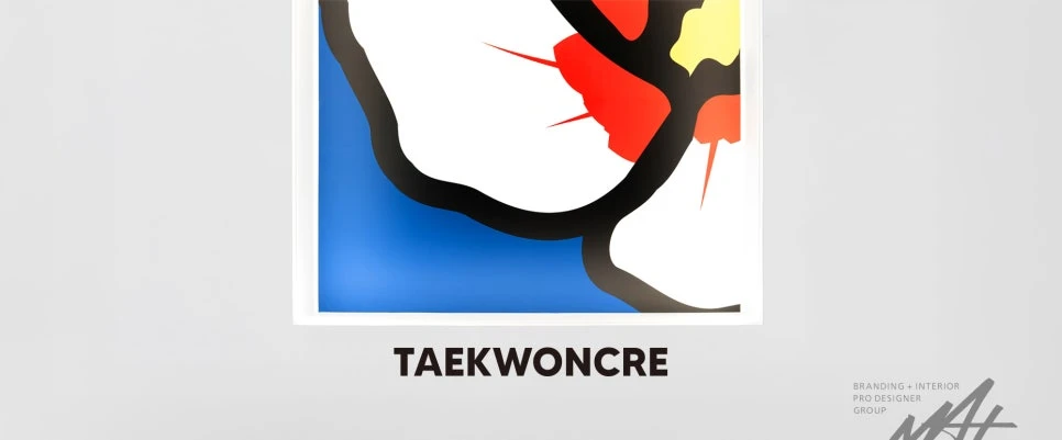 태권크리 무궁화 팝아트 그래픽과 워드마크