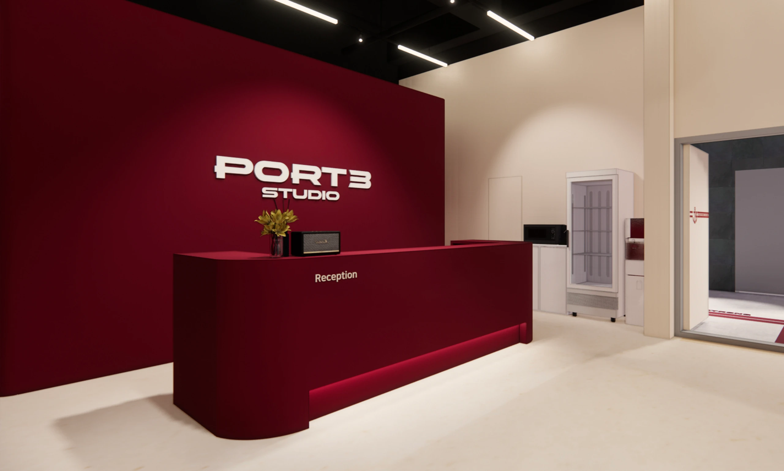 세종 PORT3 크로스핏 박스 — 리셉션 3D 시안