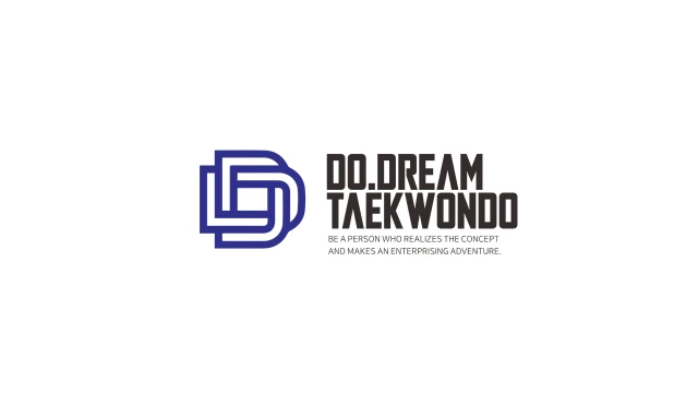 DO DREAM TAEKWONDO 블루 영문 로고