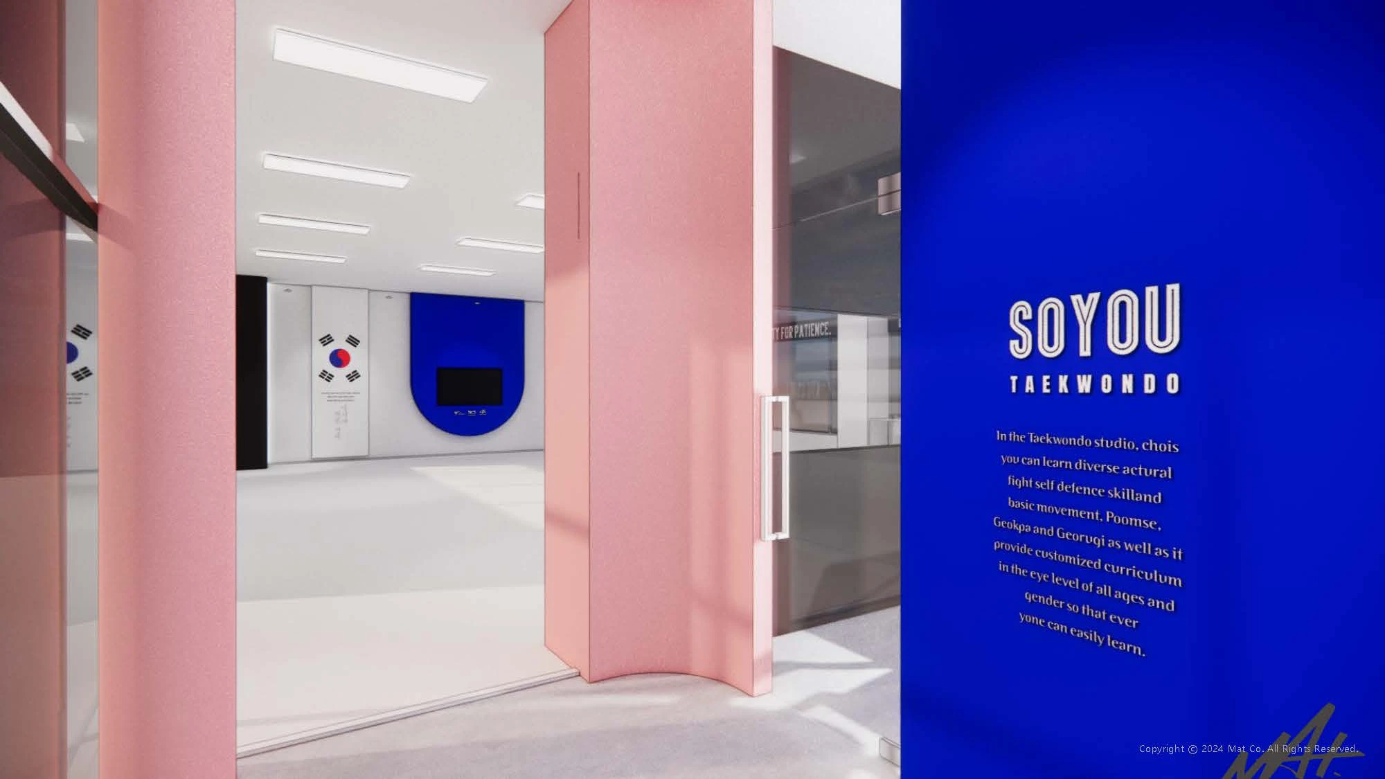 So yoU 소유 태권도장 입구 브랜드 스토리 3D